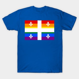 Quebec LGBTQ Pride Flag T-Shirt